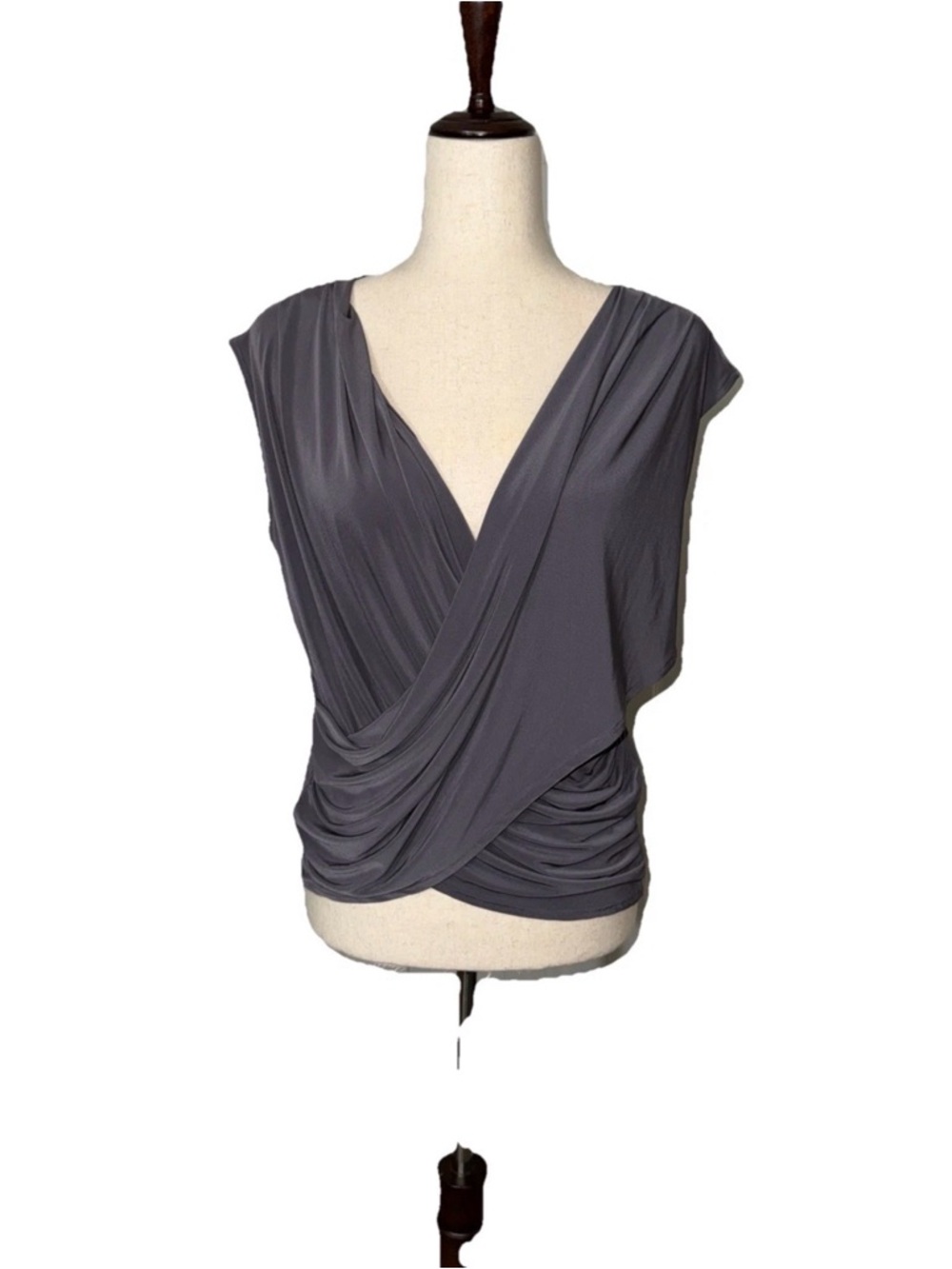 Leith Draped Gray Top Size Medium Nordstrom Brand